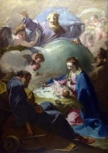 212/pittoni, giovanni battista - the nativity with god the father and the holy ghost